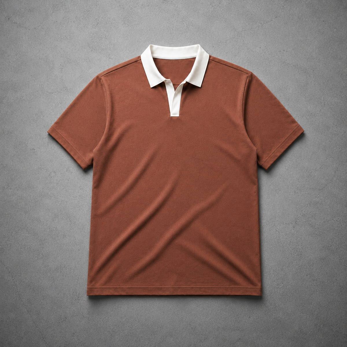 Johnny Collar Oversize Polo-Brown