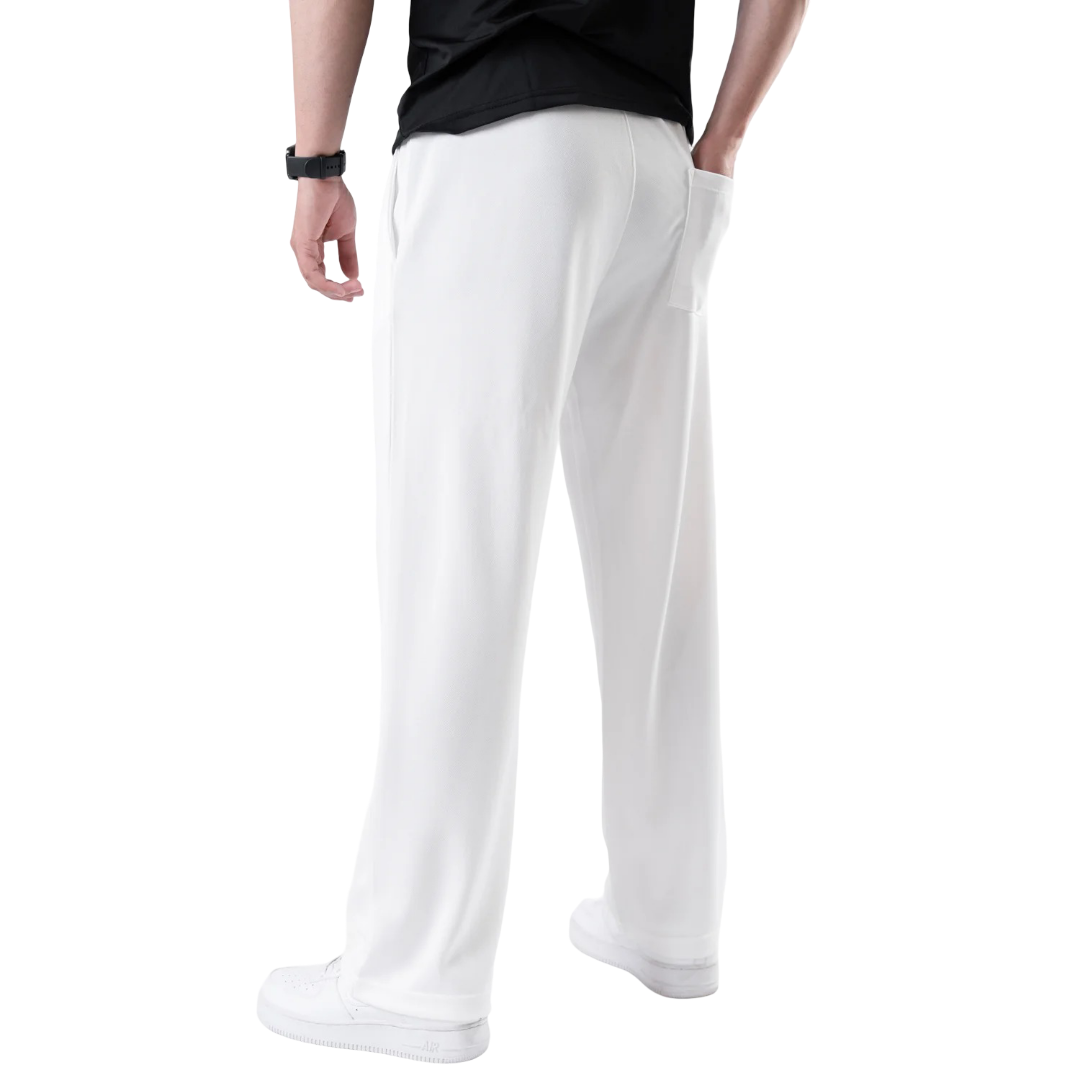 Relaxed Fit Wide-Leg Trouser White