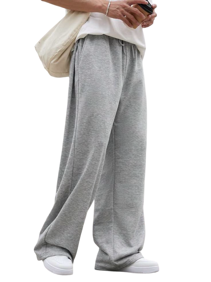 Baggy Light Grey Wide Leg Trouser