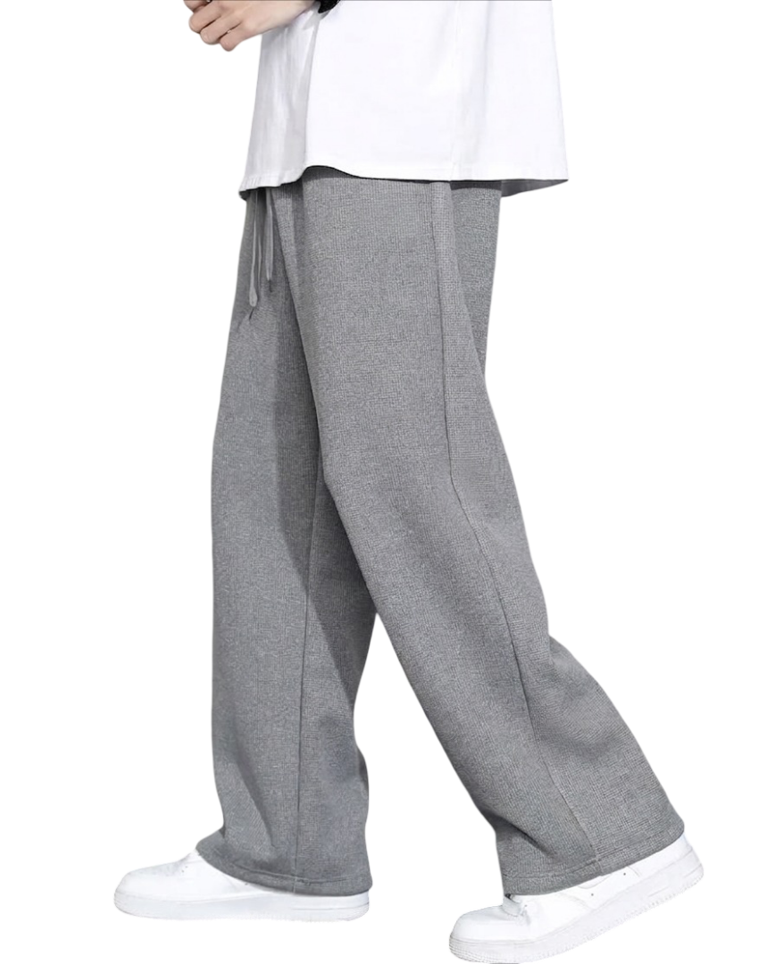 Premium Wide Leg Charcoal Grey Trouser