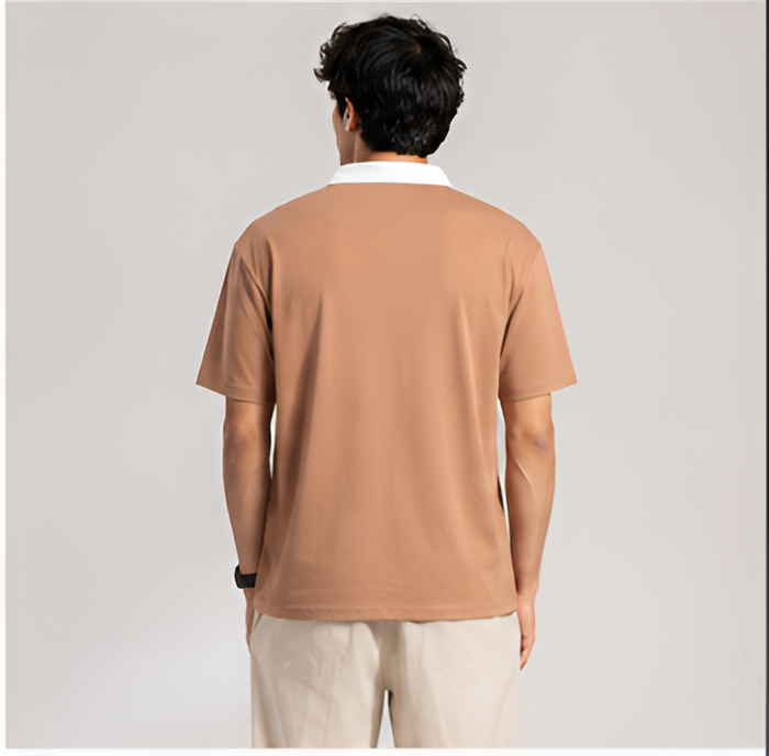 Johnny Collar Oversize Polo Brown