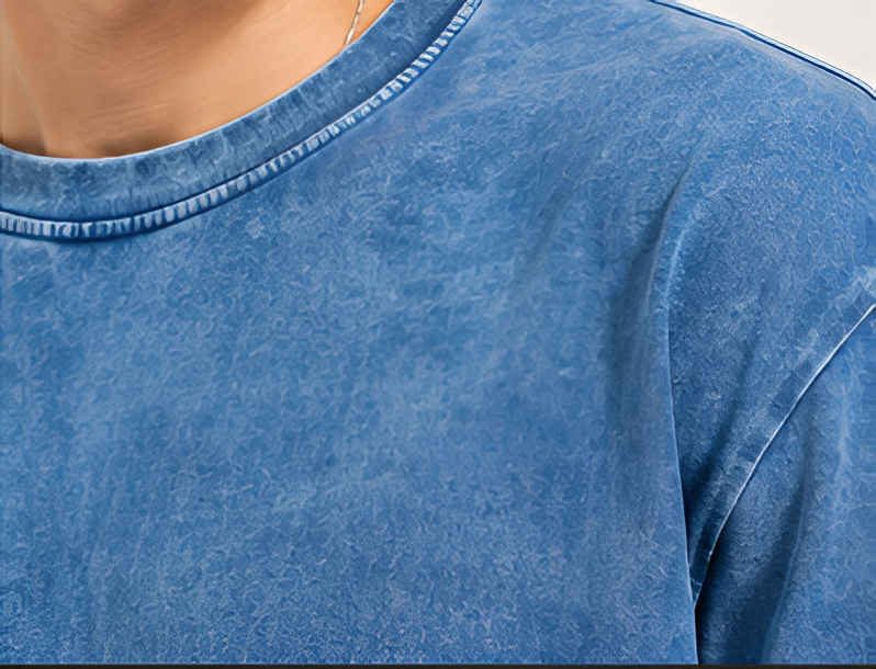 Acid Wash Oversized T-Shirt Denim Blue
