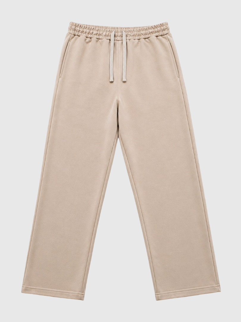 Premium Wide-Leg Trouser Beige