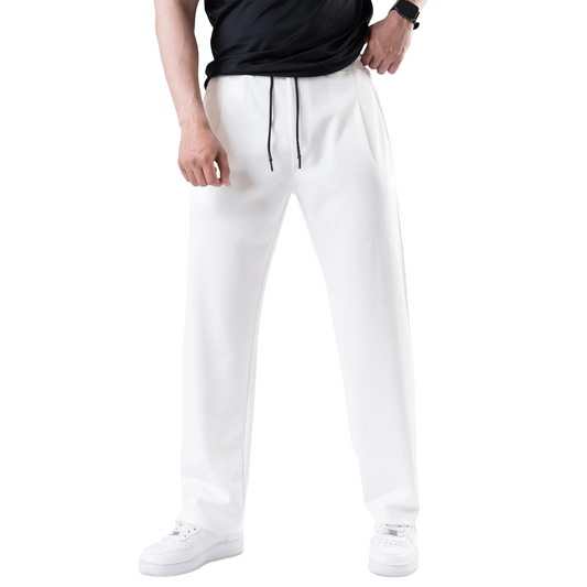 Relaxed Fit Wide-Leg Trouser White