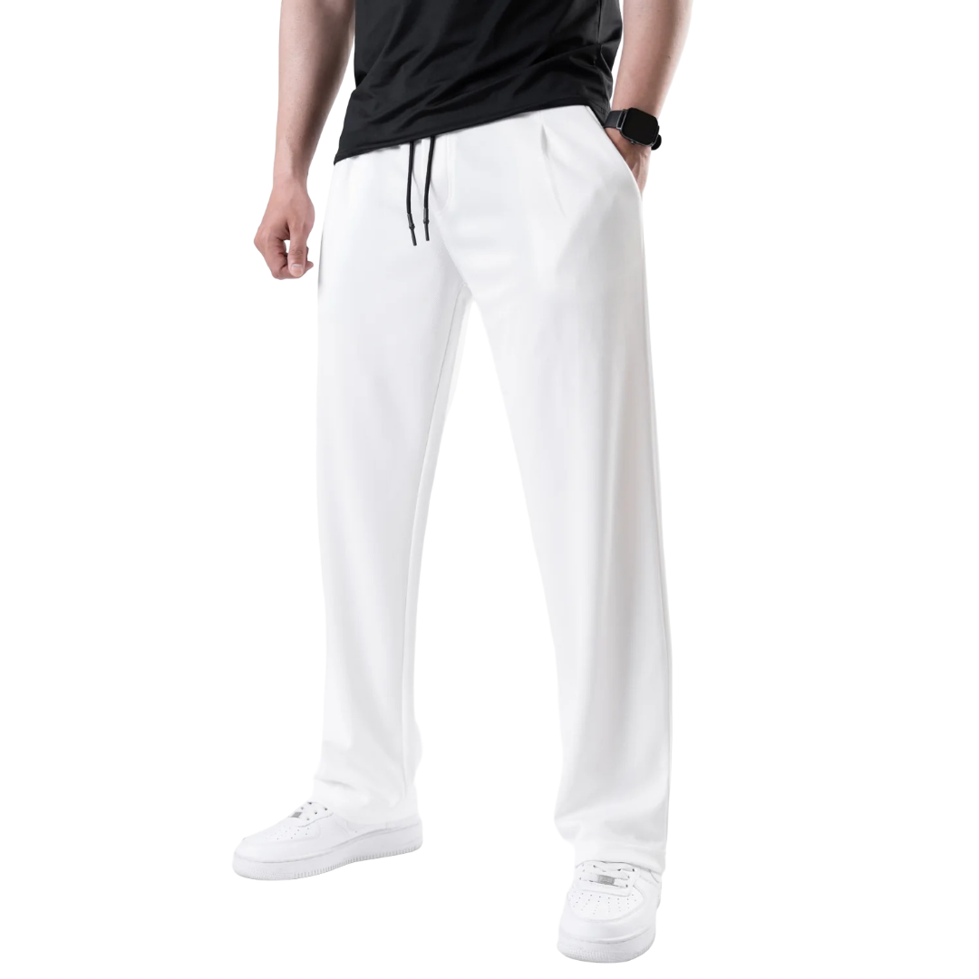 Relaxed Fit Wide-Leg Trouser White