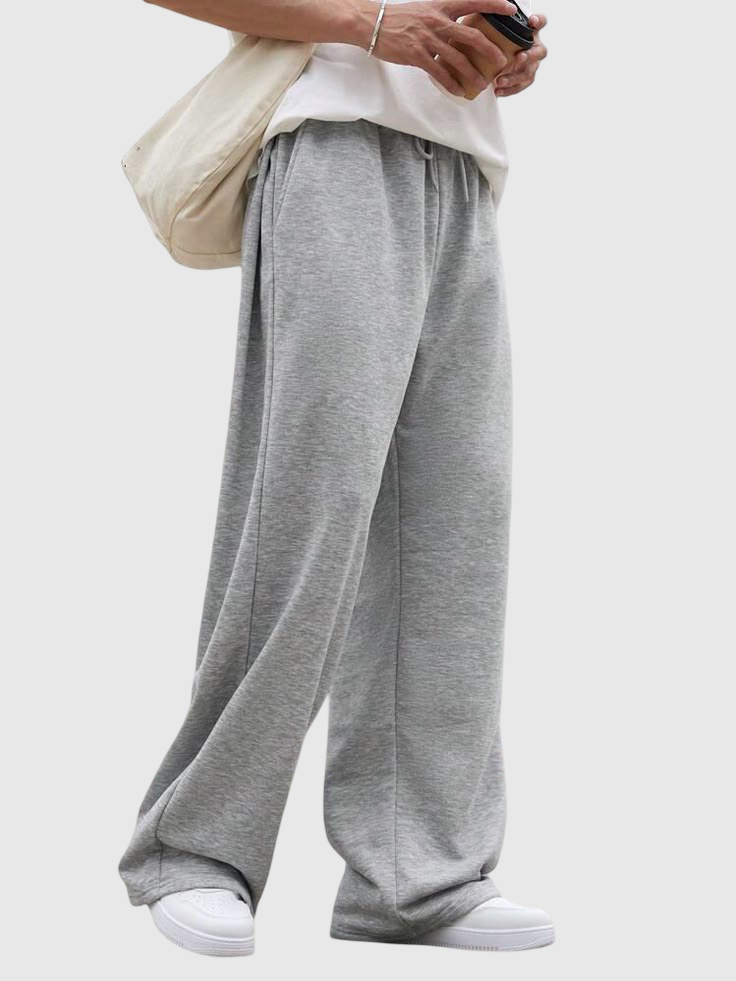 Baggy Light Grey Wide Leg Trouser