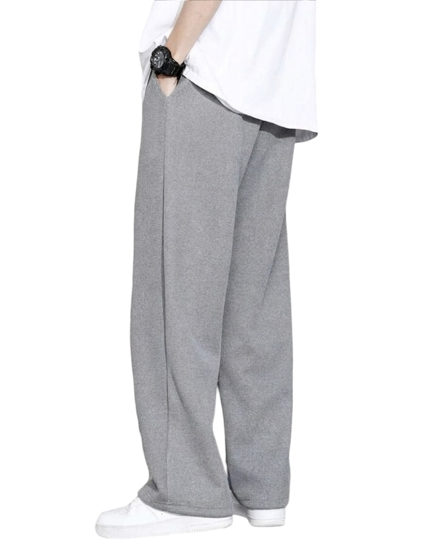 Premium Wide Leg Charcoal Grey Trouser