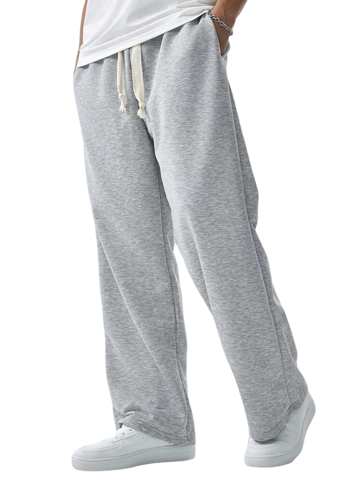 Baggy Light Grey Wide Leg Trouser