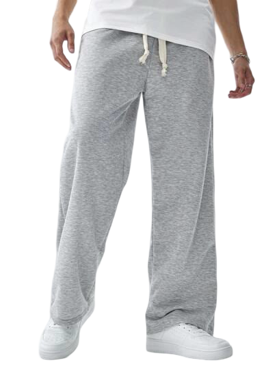 Baggy Light Grey Wide Leg Trouser
