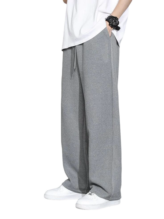Premium Wide Leg Charcoal Grey Trouser