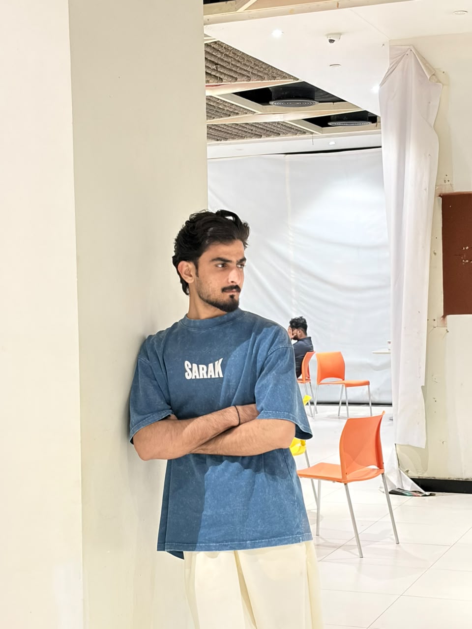 09 Oversized Acid Wash T-Shirt-Denim Blue